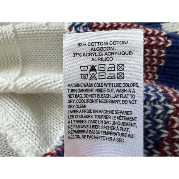 NWT Lucky Brand Aztec Cardigan Sweater Tofu Medium Southwestern $149.50 New - Picture 8 of 12